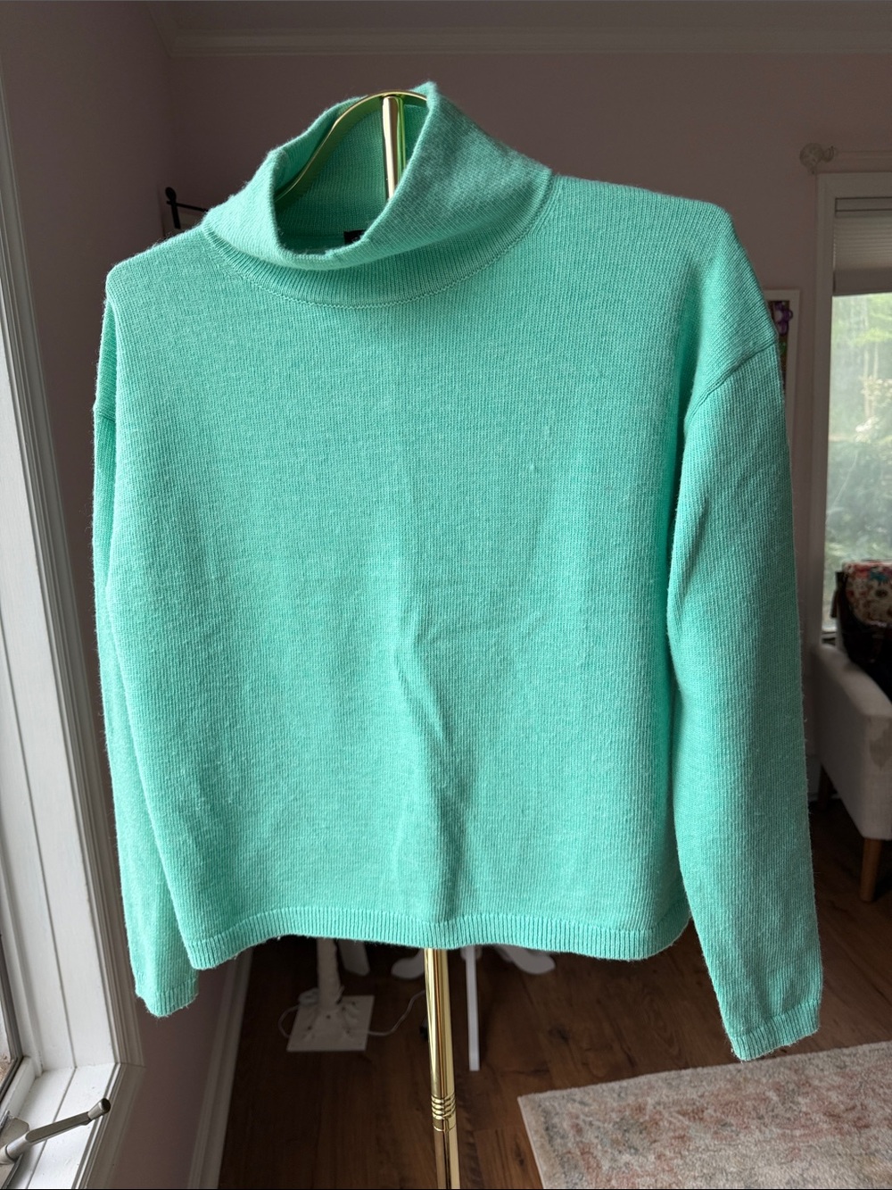 Talbots Mint Green Turtleneck Sweater - Picture 2 of 5